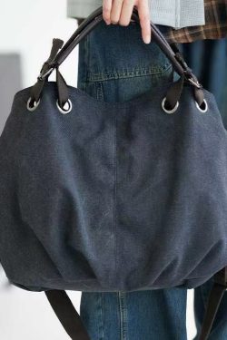 Vintage Brown Solid Durable Large Capacity Canvas Messenger Bag