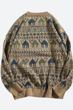 Vintage Camel Knitted Sweater