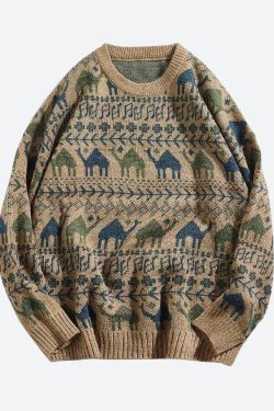 Vintage Camel Knitted Sweater