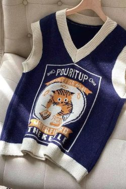 Vintage Cat Sweater Vest