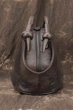 Vintage Chocolate Embossing Calf Leather Women's Tote Handbag