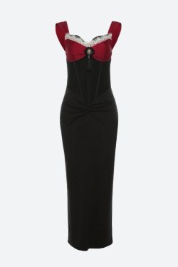 Vintage Corset Bodycon Maxi Dress