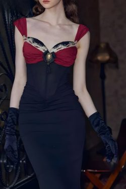 Vintage Corset Bodycon Maxi Dress