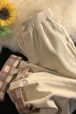 Vintage Drawstring Corduroy Pants