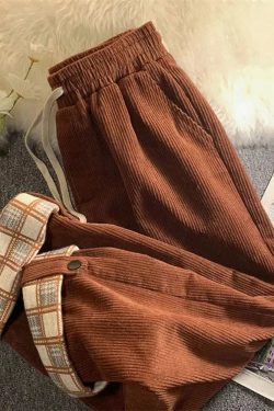 Vintage Drawstring Corduroy Pants