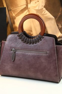 Vintage Embroidery Zircon Faux Leather Tote Handbag