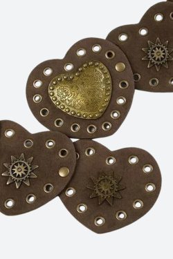 Vintage Ethnic Heart Suede Waist Belt