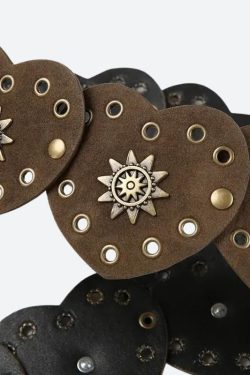 Vintage Ethnic Heart Suede Waist Belt