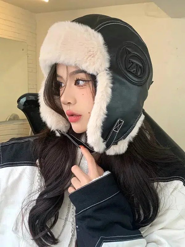 Vintage Faux Fur Aviator Hat