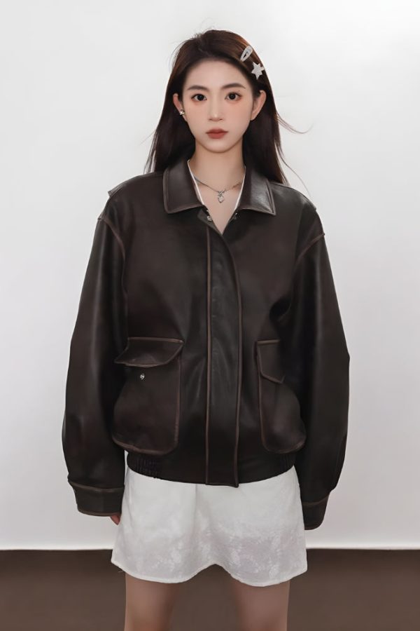 Vintage Faux Leather Jacket