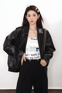Vintage Faux Leather Jacket