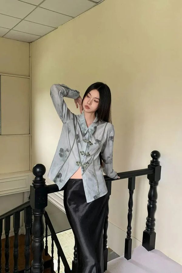 Vintage Floral Saddle Buckle Shirt