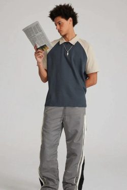 Vintage Half Zip-Up Polo Tee