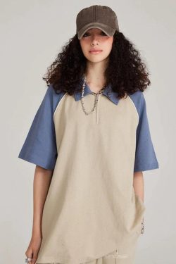 Vintage Half Zip-Up Polo Tee