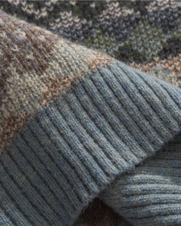 Vintage Jacquard Knitted Sweater