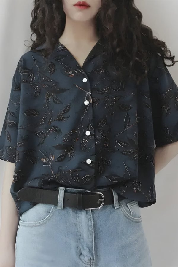Vintage Leaf Designed Shirt