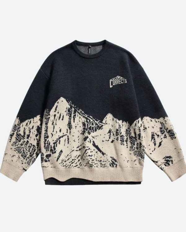 Vintage Mountain Knitted Sweater