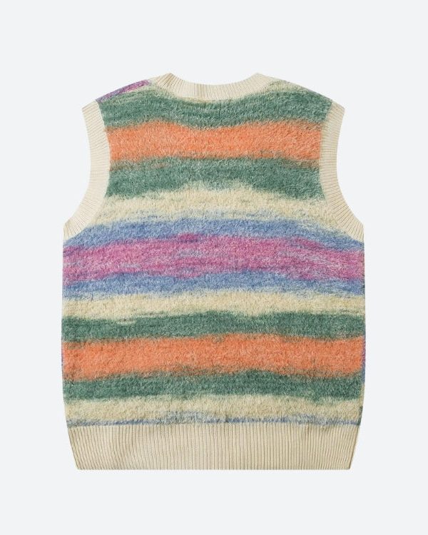 Vintage Multicolored Yarn Plush Sweater Vest