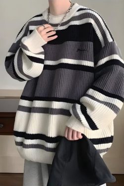 Vintage Striped Knitted Sweater