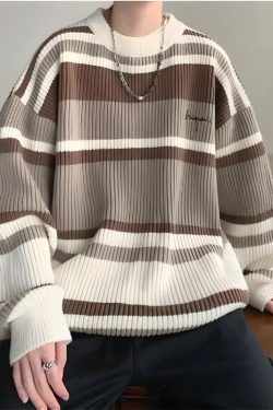 Vintage Striped Knitted Sweater