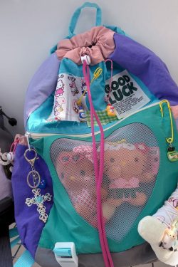 Vintage Y2K Drawstring Casual Ita Backpack