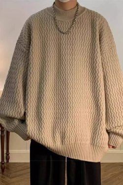 Wavy Knit Sweater