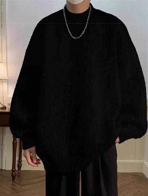 Wavy Knit Sweater