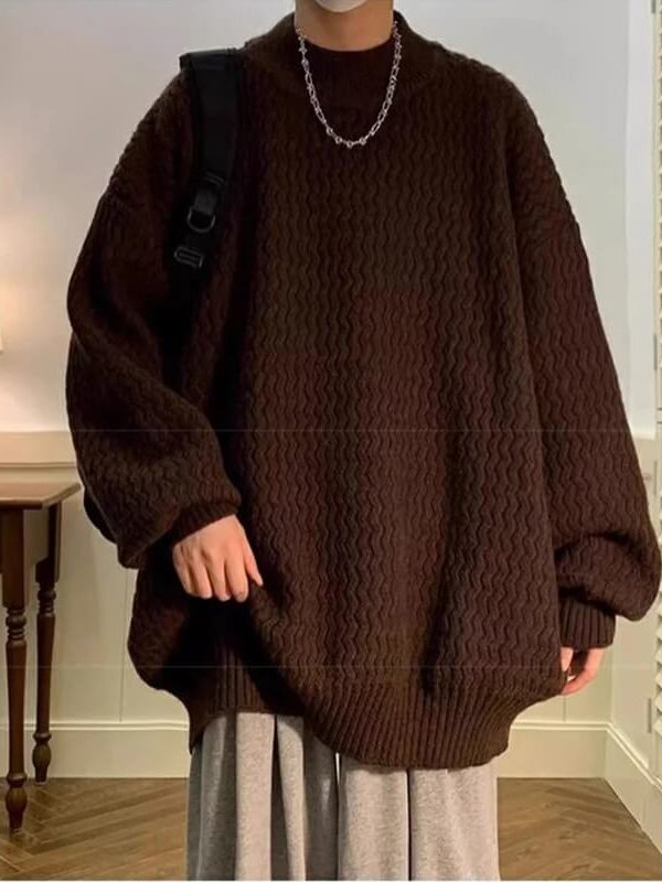 Wavy Knit Sweater