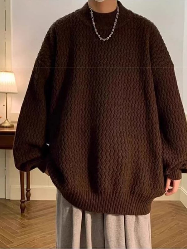 Wavy Knit Sweater