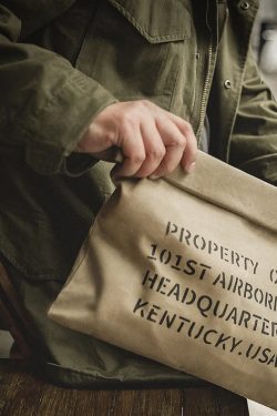 Waxed Canvas Clutch Bag