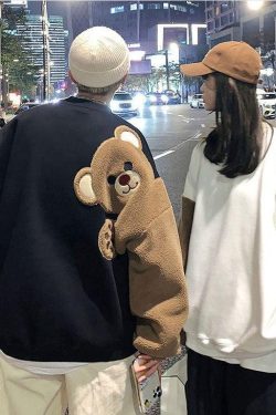 Weirdcore Bear Sleeve Sweatshirt