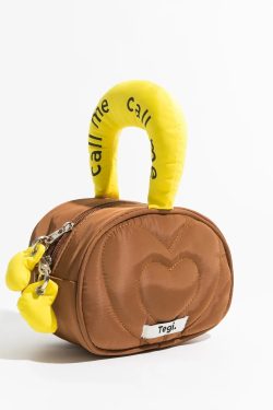 Weirdcore Heart Puffer Handbag