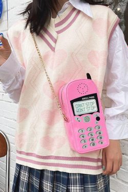 Weirdcore Retro Mobile Phone Shaped Handbag