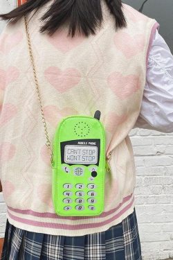 Weirdcore Retro Mobile Phone Shaped Handbag
