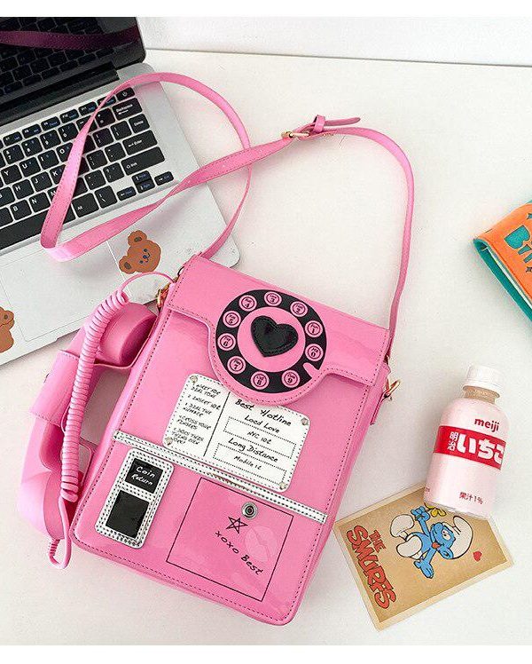Weirdcore Retro Phone Shaped Crossbody Bag