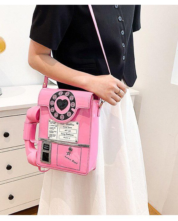 Weirdcore Retro Phone Shaped Crossbody Bag