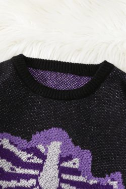 Weirdcore Skeleton Sweater