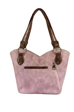 Western Style Hardware Diamond Cross Satchel Bag Handbag