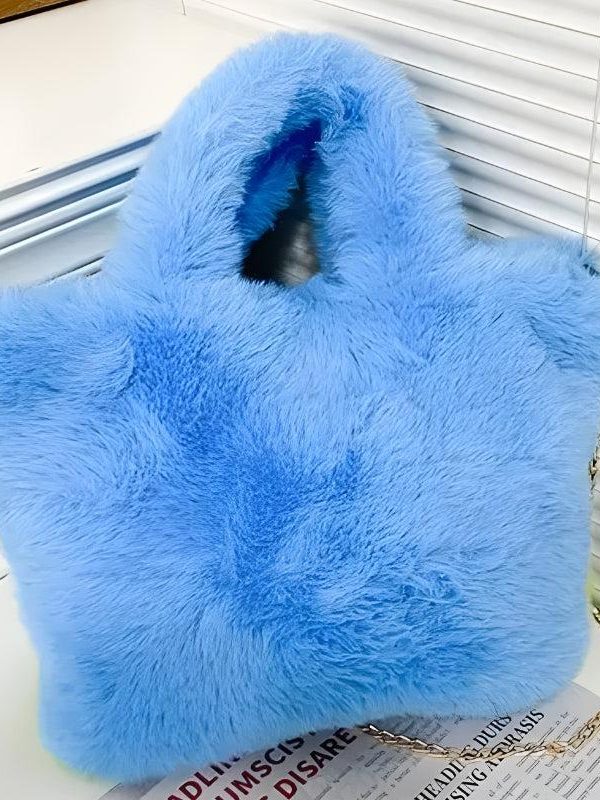 White Clouds & Blue Sky Fluffy Bag