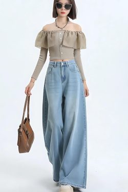 Wide Leg Regular Waist Jeans