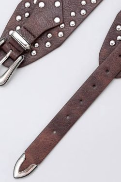 Wide Studded Western Belt