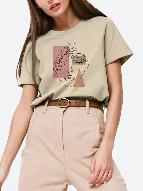 Woman Face Minimal Tee