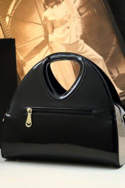 Women Apricot Zircon Large Capacity Faux Leather Tote Handbag