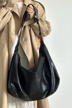 Women Black Large Capacity Faux Leather Satchel Handbag