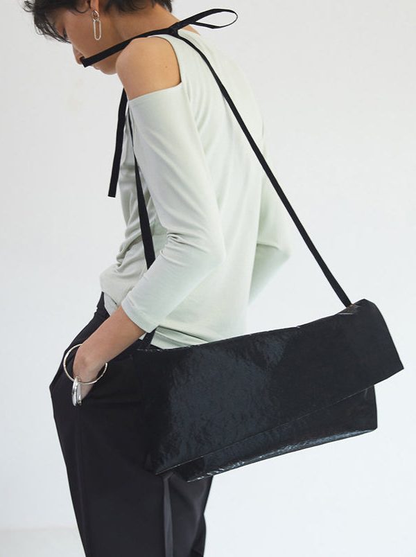 Women Black Original Design Faux Leather Versatile Clutch Handbag