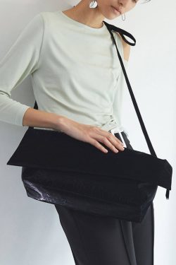 Women Black Original Design Faux Leather Versatile Clutch Handbag