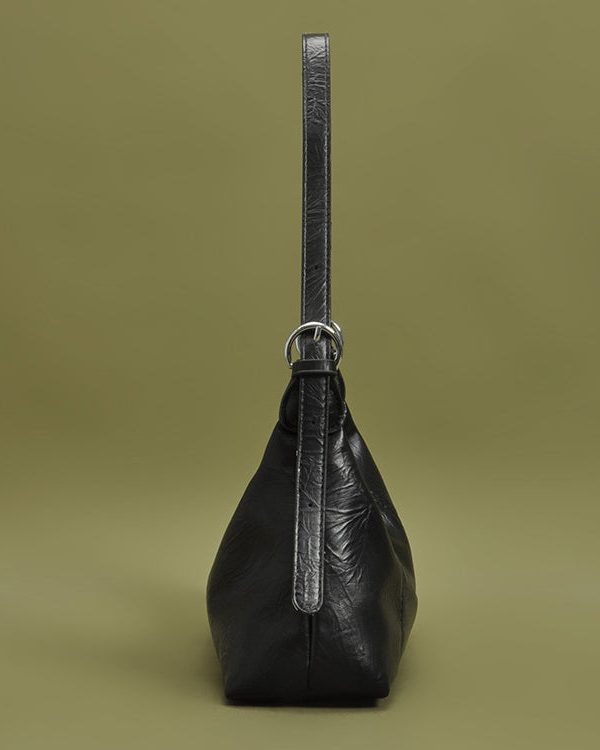 Women Black Solid Durable Faux Leather Shoulder Bags