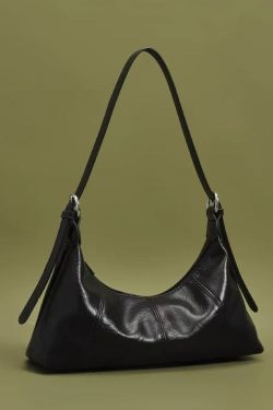 Women Black Solid Durable Faux Leather Shoulder Bags
