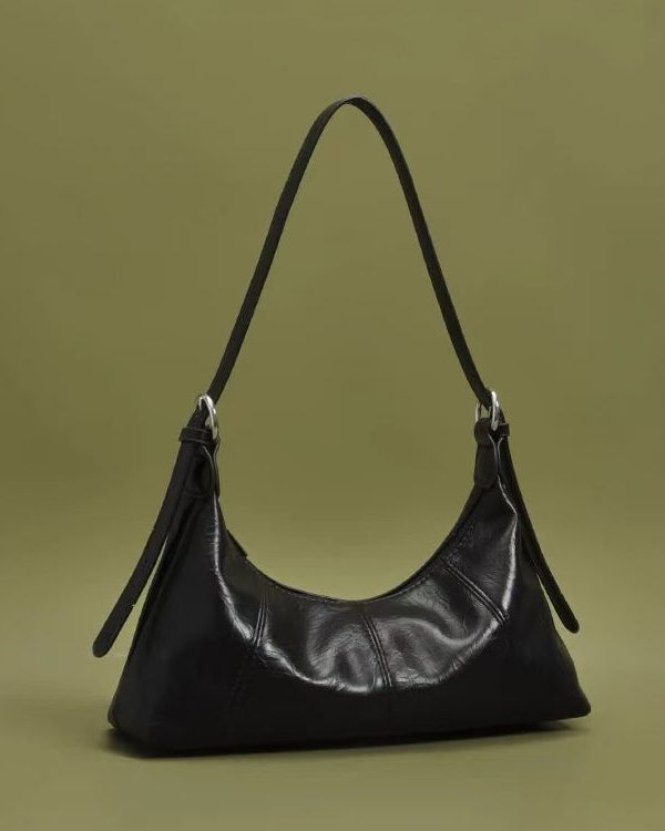 Women Black Solid Durable Faux Leather Shoulder Bags