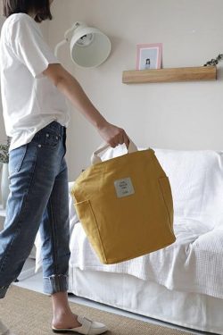 Women Design Casual Patchwork Large yellow Canvas Shoulder Bag